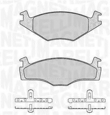 MAGNETI MARELLI 363916060393 -  Комплект тормозных колодок, дисковый тормоз